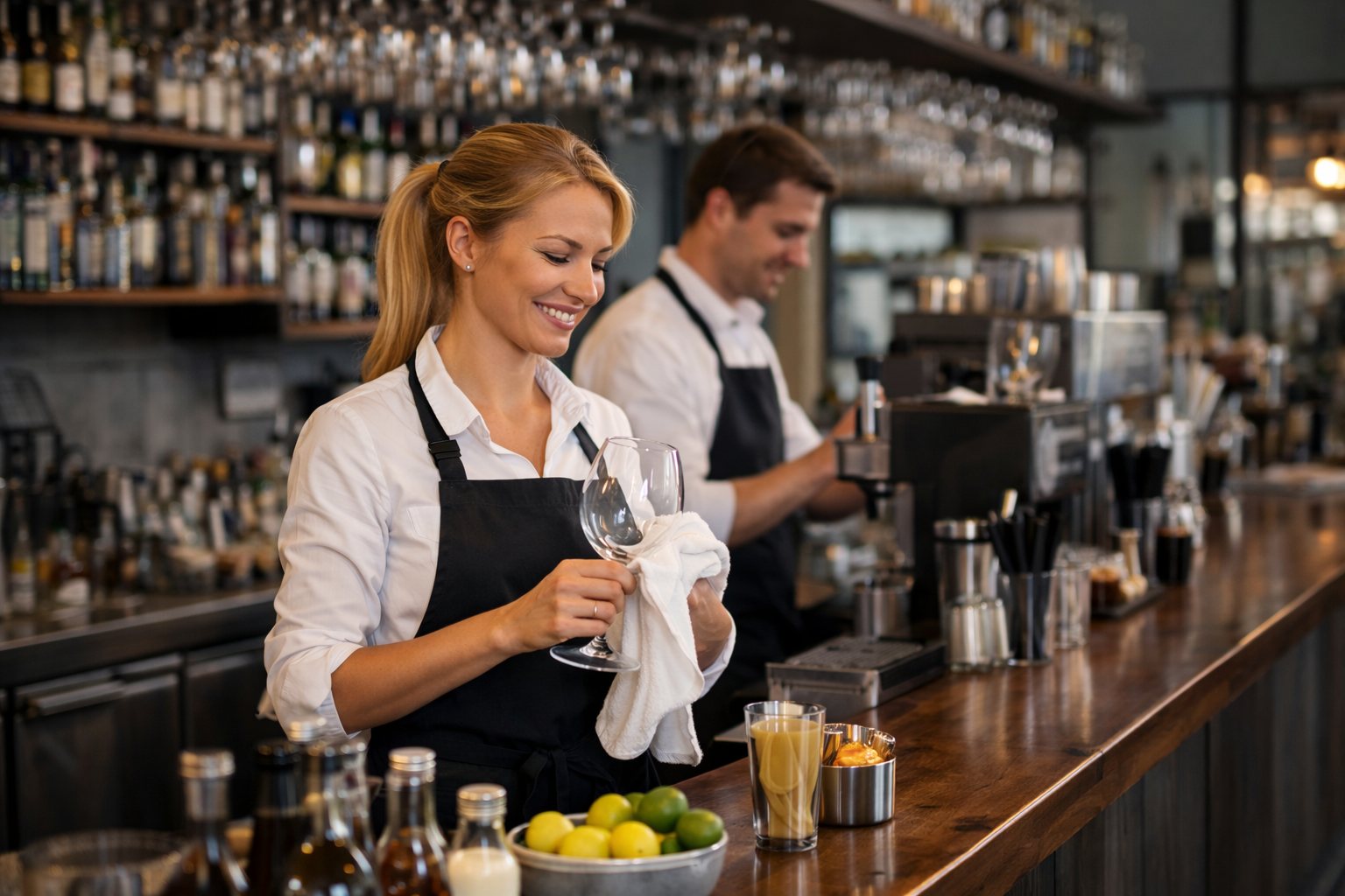 Sfeerbeeld van horeca in actie